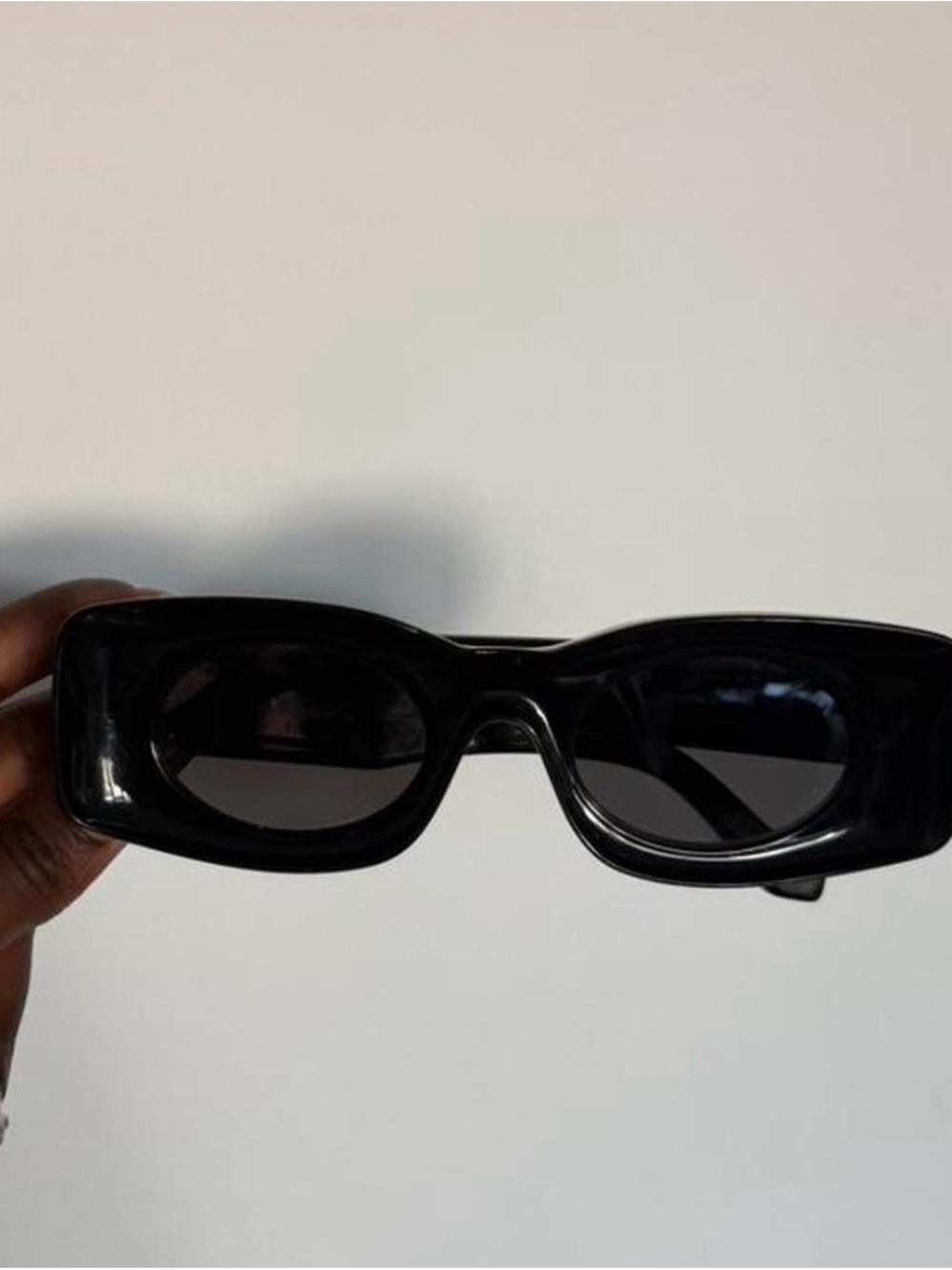 Loewe Paula’s Ibiza Black Chunky Rectangle Sunglasses